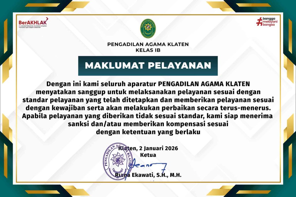 Maklumat Pelayanan 2026