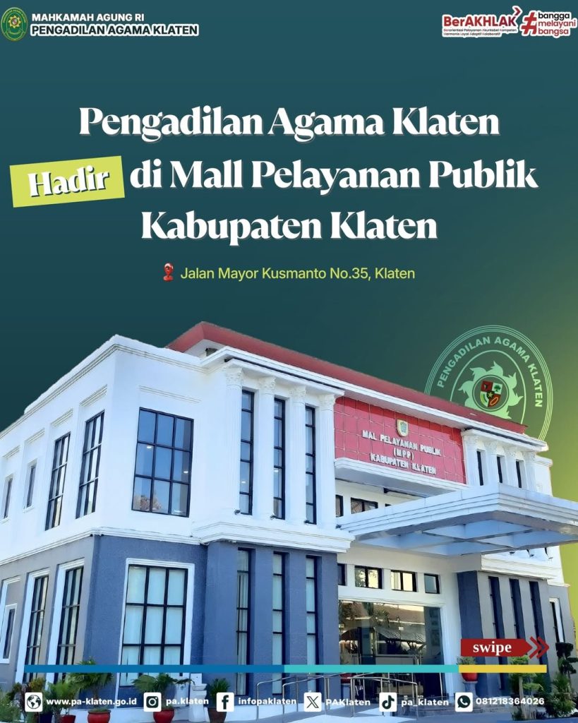 Pengumuman Pelayanan di MPP Kabupaten Klaten