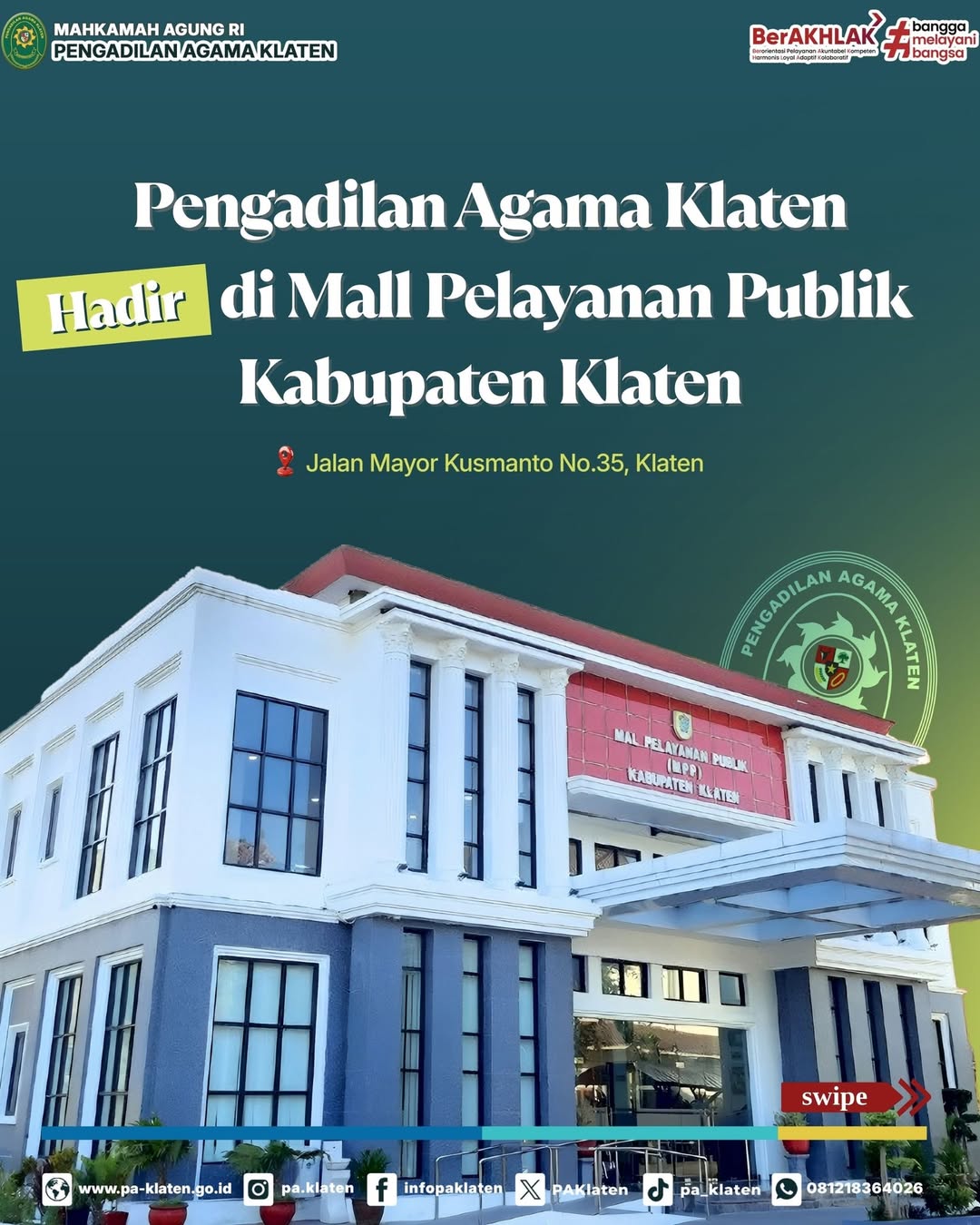 Pengumuman Pelayanan di MPP Kabupaten Klaten